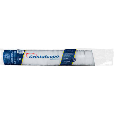 Tampa Descartável Cristalcopo Transparente 100ml 100 un