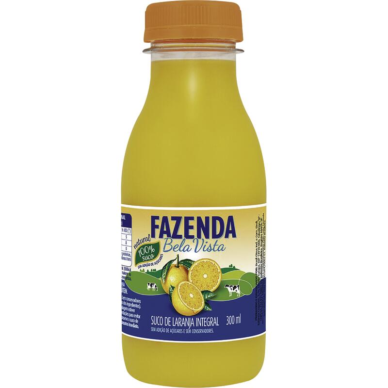 Suco Integral Laranja Fazenda Bela Vista Garrafa 300ml