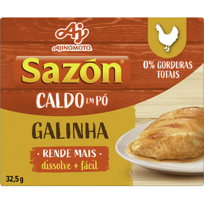 Caldo Pó Galinha Sazón Caixa 32,5g 5 Unidades