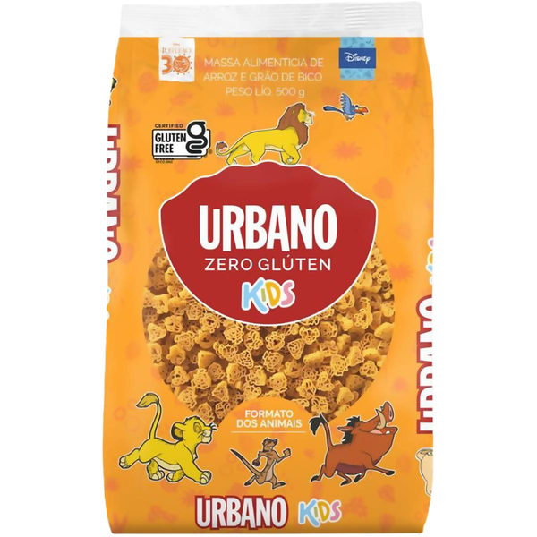 Massa de Arroz Urbano 500g - Sem Glúten - Kids - Animais