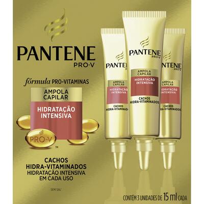 Ampola Pantene Cachos Hidra-Vitaminados 3 un