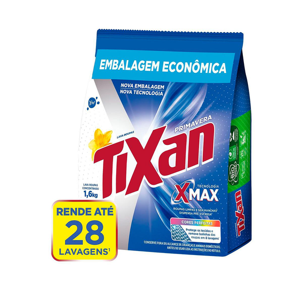 Sabão em Pó Concentrado Tixan 1,6kg - Primavera - Sachê