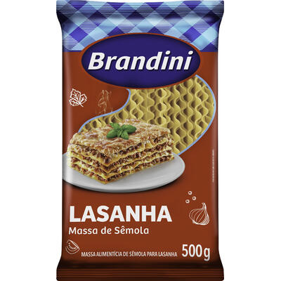Massa de Sêmola Brandini Lasanha 500g