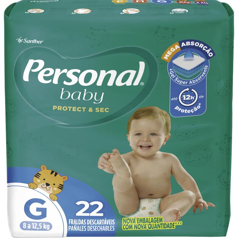 Fralda Descartável Personal G 22 un