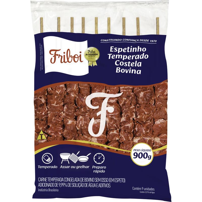 Espeto de Carne Bovina Costela Friboi Congelado 900g