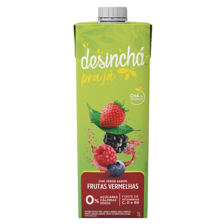 Chá Verde DESINCHÁ Frutas Vermelhas Sem Açúcar 1l