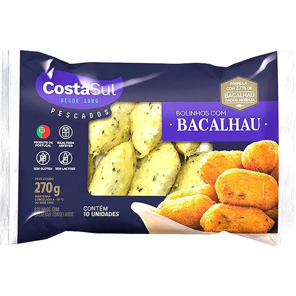 Bolinho de Bacalhau Costa Sul 270g - Congelado