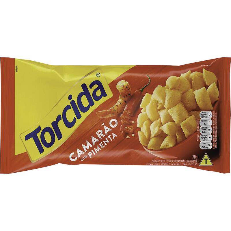 Salgadinho Lucky Torcida Camarão com Pimenta 70g