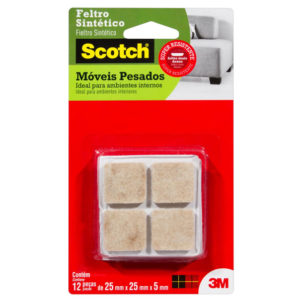 Feltro Scotch Grande - Quadrado - Bege