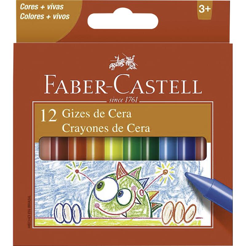 Giz de Cera Faber-Castell 12 cores un