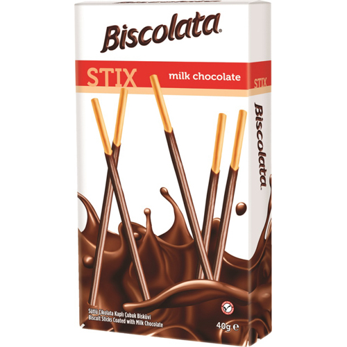 Biscoito Biscolata Stix Palito Milk Coberto Com Chocolate 40g