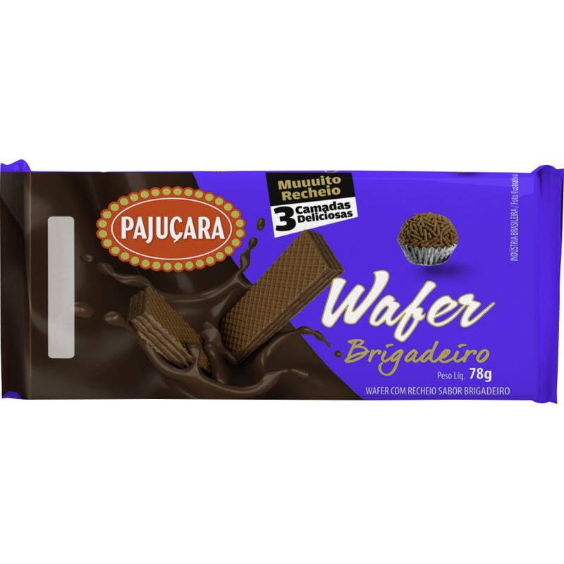 Biscoito Wafer Pajuçara Brigadeiro 78g