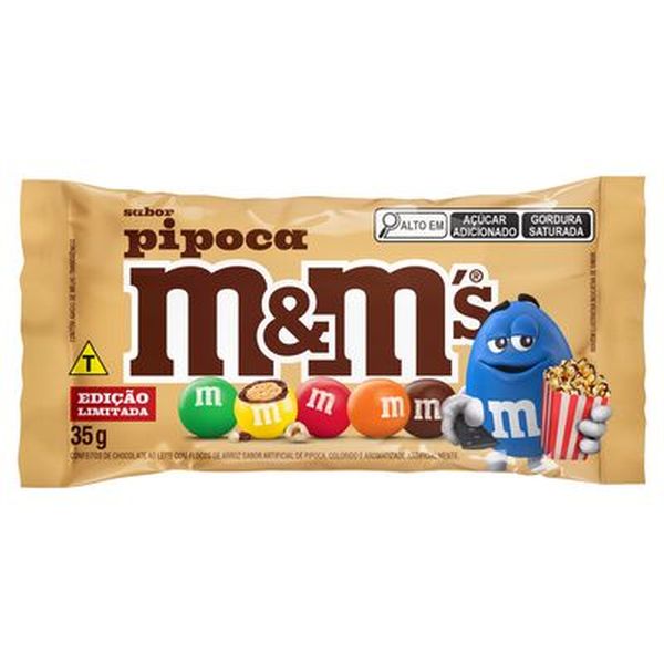 Confeito M&Ms 35g - Sabor Pipoca