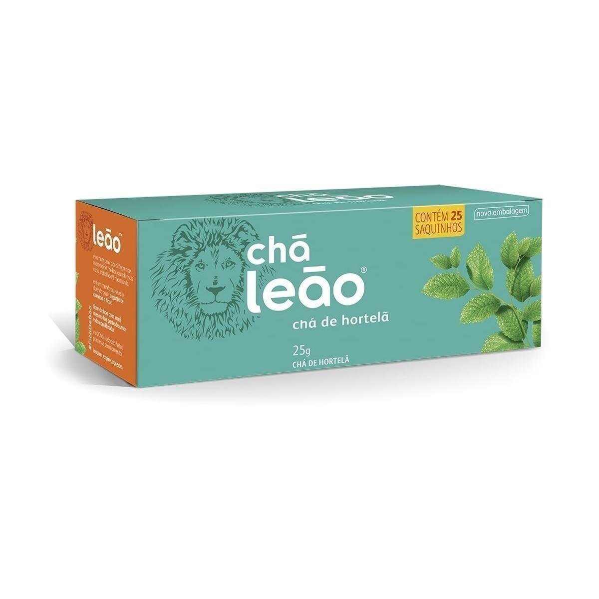 Chá Sabor Hortelã LEÃO 25g com 25 Saquinhos