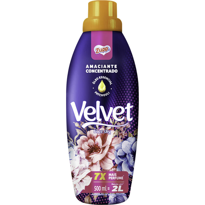 Amaciante para Roupas Concentrado Velvet Blue Sky 500ml