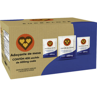 Adoçante 3 Corações Sucralose 408x6g
