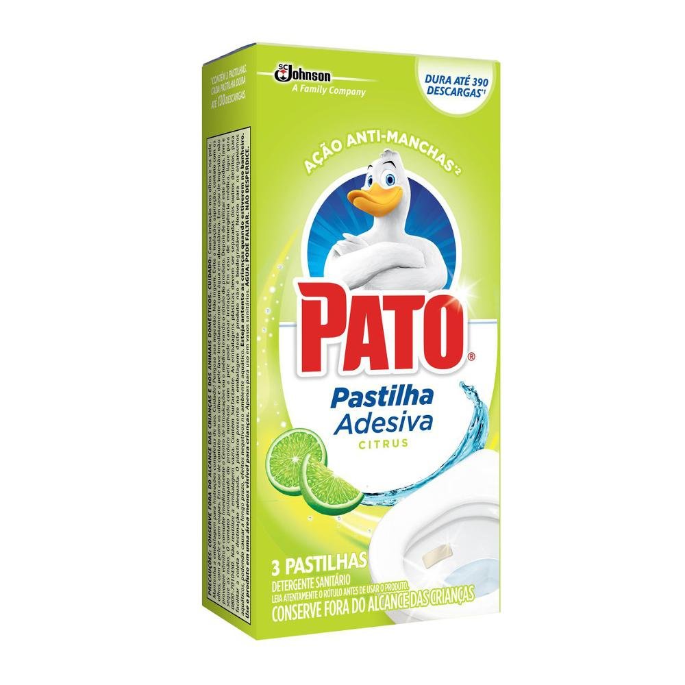 Pastilha para Limpeza Sanitária PATO Cítrus com 3 Unidades