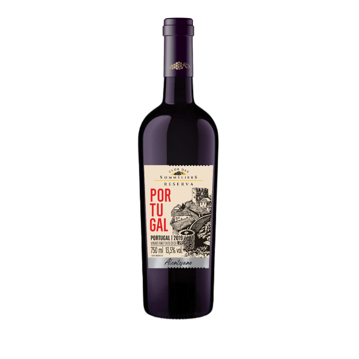 Vinho Tinto Portugues Clube Des Sommeliers Reserva Alentejo 750ml