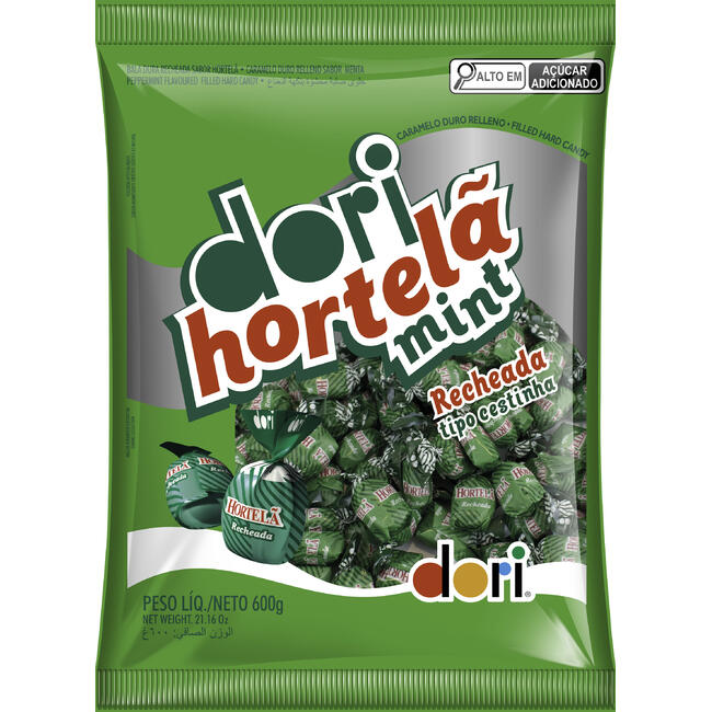 Bala Recheada Dori Hortelã 600g