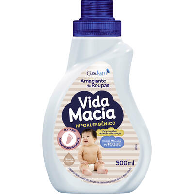 Amaciante de Roupa Vida Macia Flor de Algodão 500ml