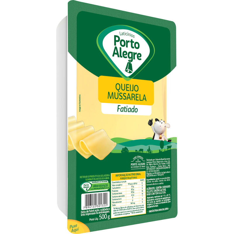 Queijo Mussarela Porto Alegre Fatiado 500g