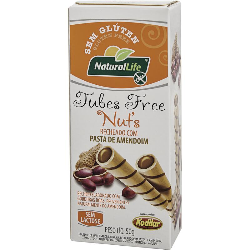 Biscoito Kodilar Tubes Free Amendoim 50g