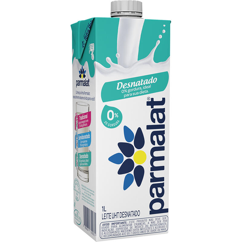 Leite Longa Vida Parmalat Com tampa Desn 1L