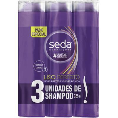Kit Shampoo Seda Liso perfeito 3x325ml