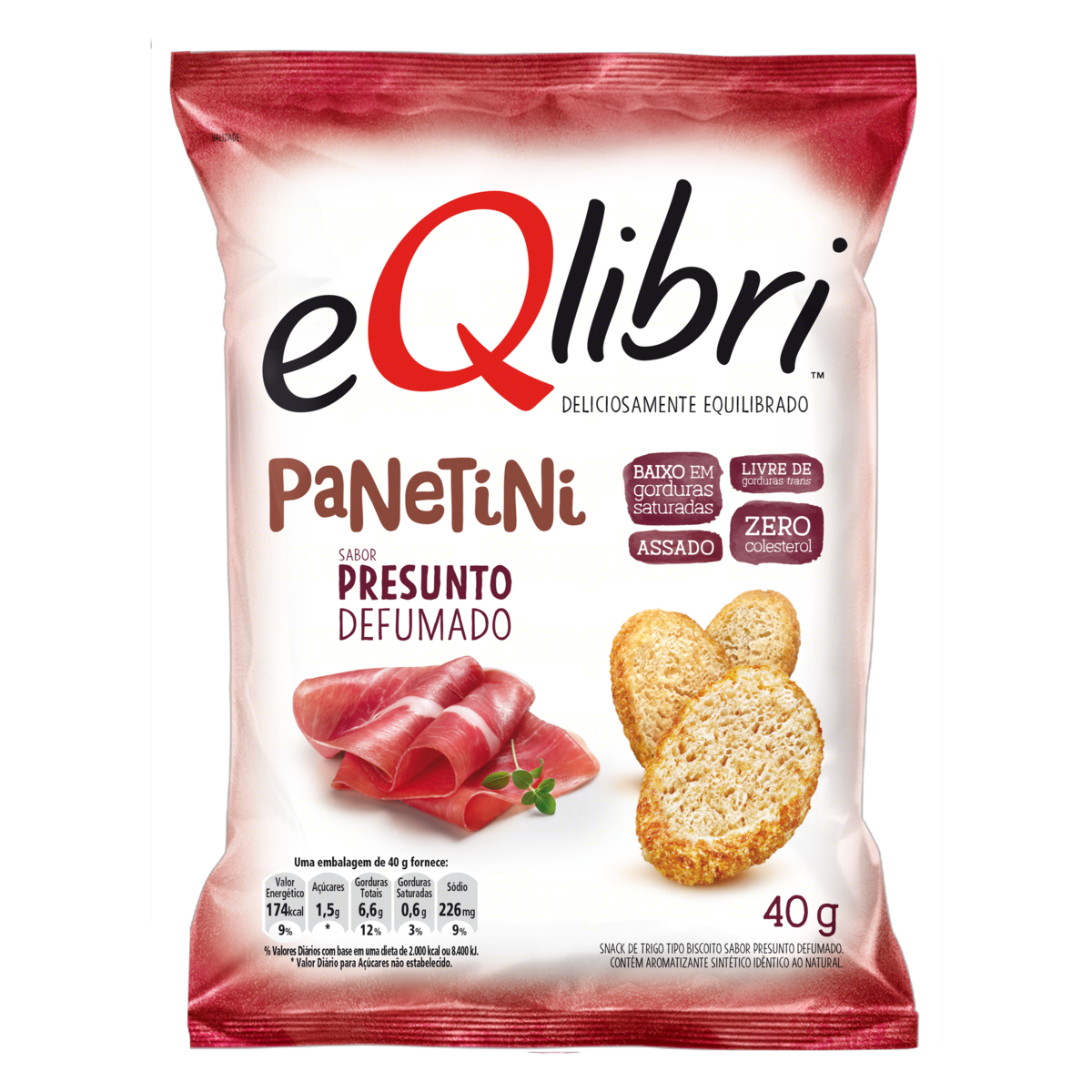 Snack EQLIBRI Panetini Presunto Defumado 40g