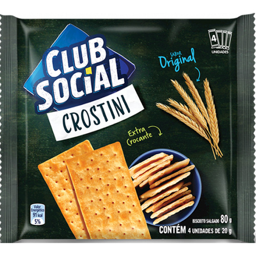 Biscoito Salgado CLUB SOCIAL Crostini Original 80g