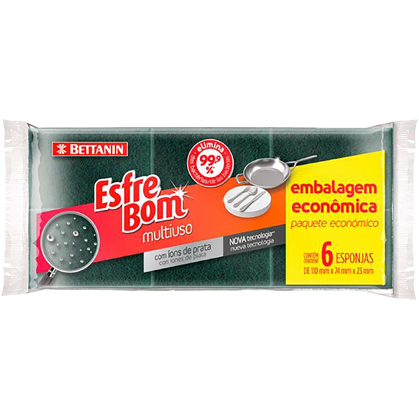Esponja EsfreBom Multiuso - Com 6 Esponjas