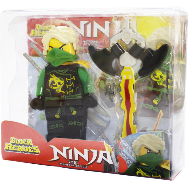 Boneco Polibrinq Block Heroes Ninja un