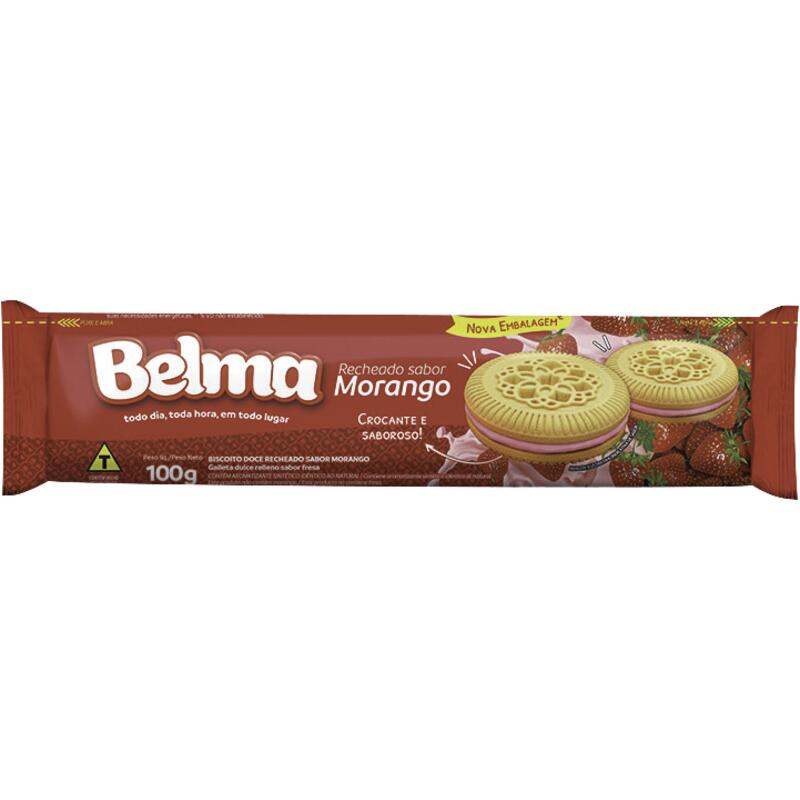 Biscoito Recheado Belma Morango 100g