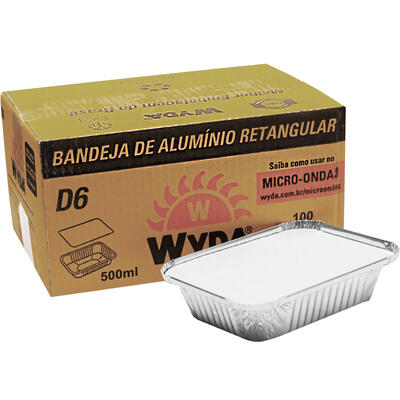 Embalagem de Alumínio Wyda Retangular 500ml 100un
