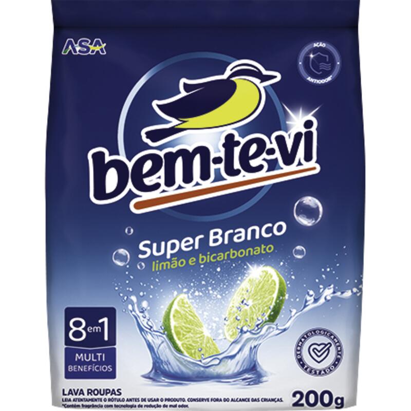 Lava Roupas em Pó Bem-te-vi Super Branco 200g