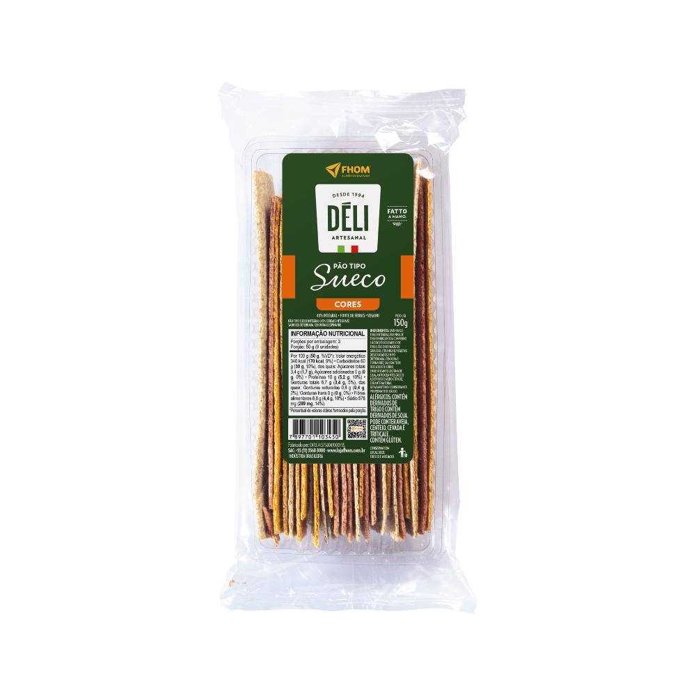 Pão DÉLI Sueco Cores 150g