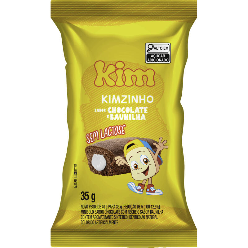 Mini Bolo Kim Chocolate com Baunilha 35g
