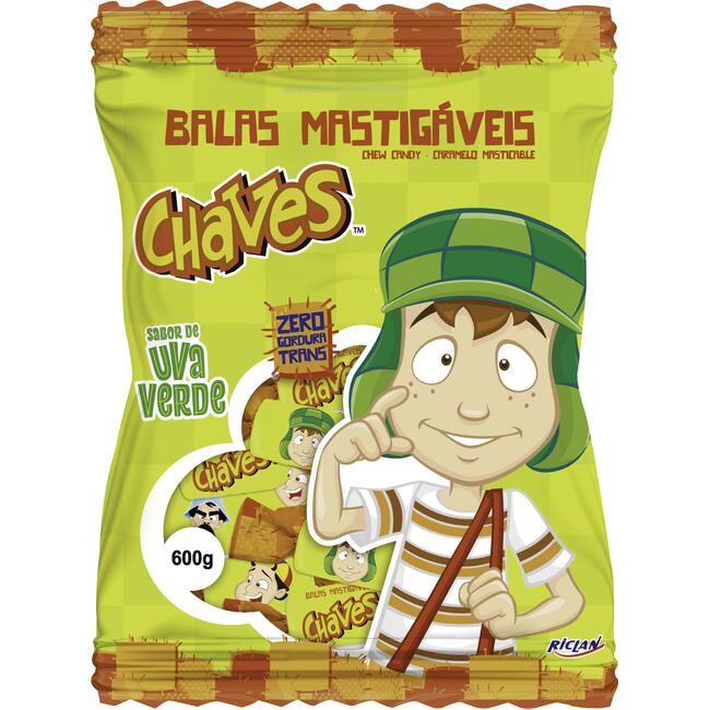 Bala Chaves Riclan Uva Verde 600g