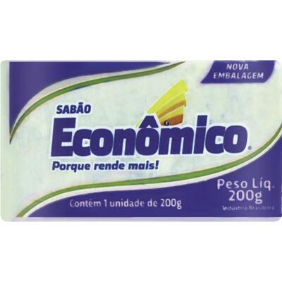 Sabão em Pedaço Econômico Marmorizado Azul 200g