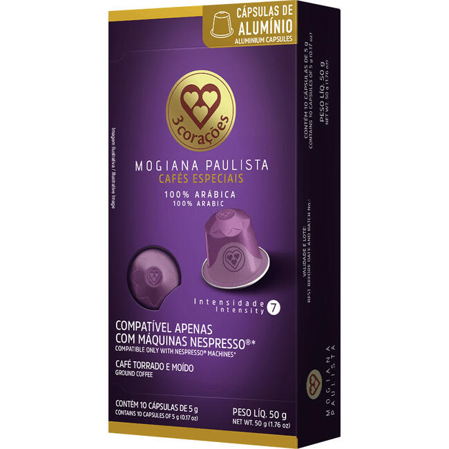 Café em Cápsulas 3 Corações Mogiana Paulista 10x5g