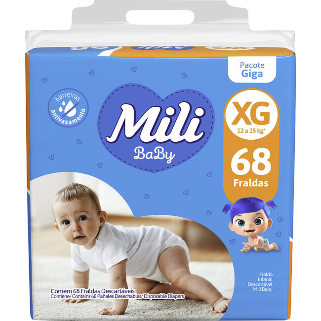 Fralda Descartável Mili Baby Giga XG 68 un