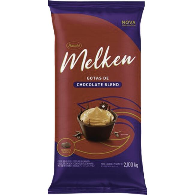 Cobertura de Chocolate em Gotas Melken Blend 2,100kg