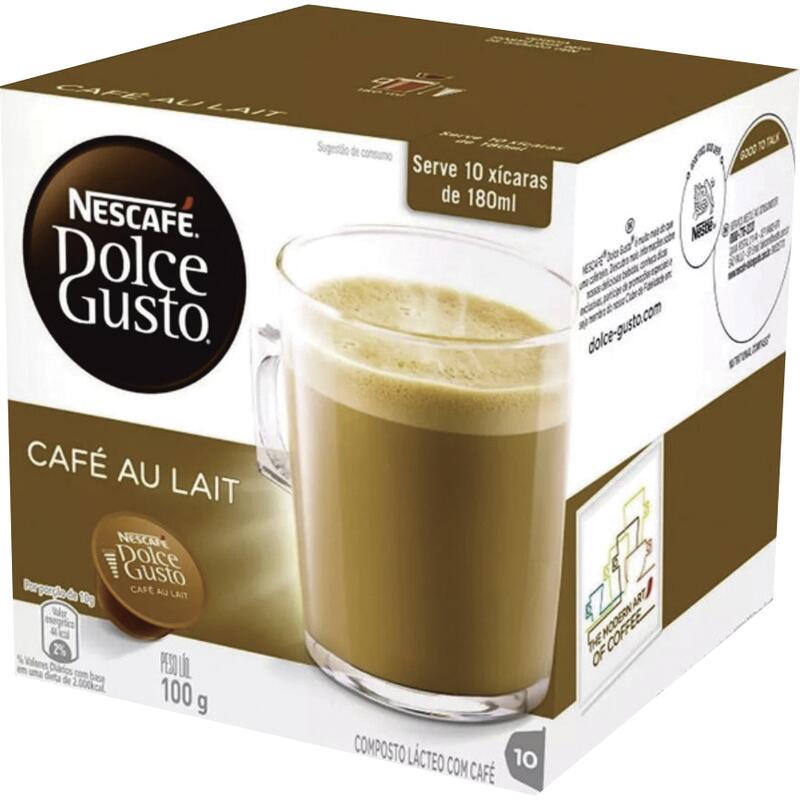 Café em Cápsulas Nescafé Dolce Gusto Café Au Lait 100g