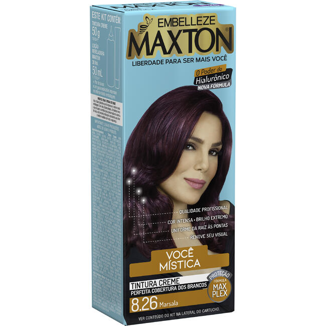 Tintura Maxton Vermelho Marsala 8.26 Kit
