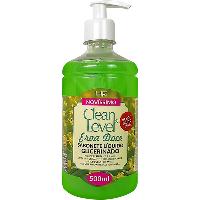 Sabonete Líquido Clean Level Erva doce 500ml