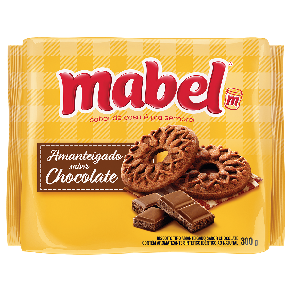 Biscoito Amanteigado Chocolate Mabel Pacote 300g