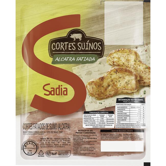Carne Suína Alcatra Sadia Fat Cong Preço por quilo no pacote