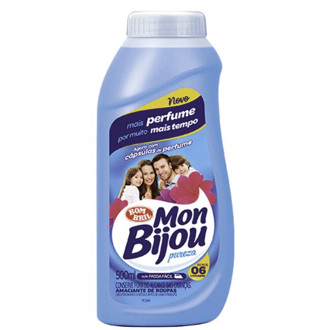 Amaciante de Roupas Mon Bijou Pureza Passa fácil 500ml