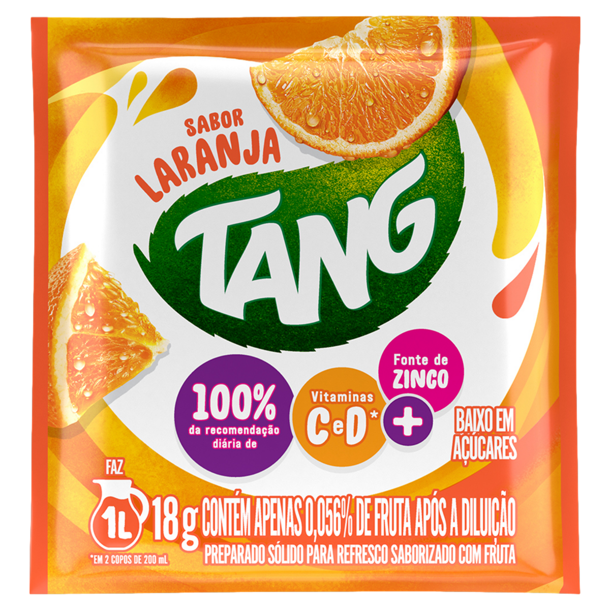 Refresco em pó TANG Laranja 18g