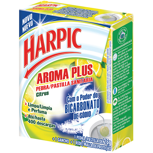 Pedra Sanitária Harpic 25g - Aroma Plus - Citrus